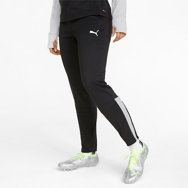 individualLIGA Pant de fútbol para mujer<br />, Puma Black-Harbor Mist, extralarge